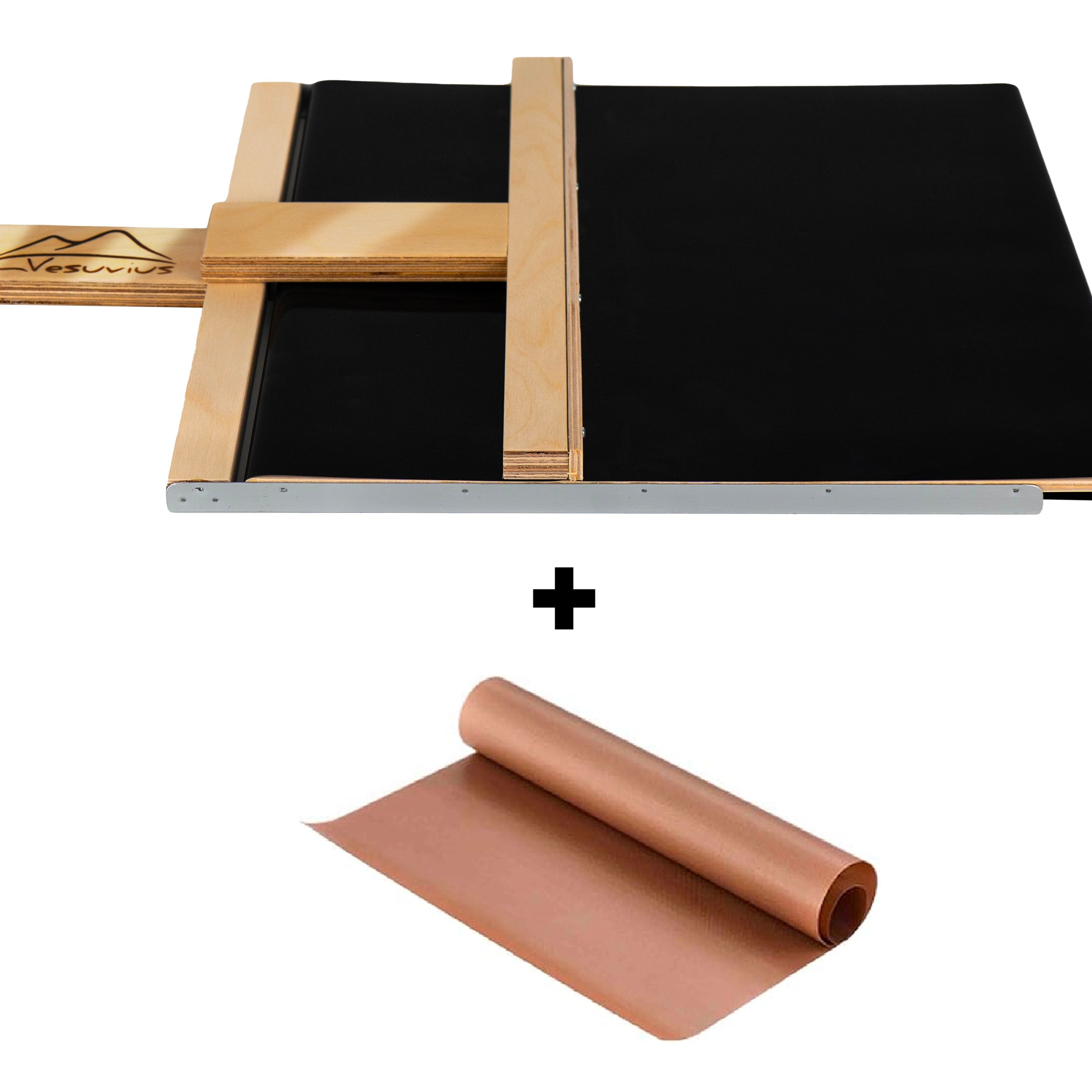 Pala Vesuvius Evolution 40x45 cm con telo in Teflon nero (nuova generazione) + telo in teflon marrone in omaggio - PalaVesuvius