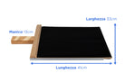 Pala Vesuvius Evolution 33x41 cm con telo in Teflon nero (nuova generazione)